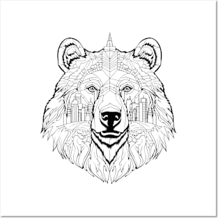Grizzly Bear Animal Freedom World Wildlife Wonder Vector Graphic Posters and Art